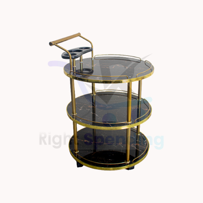 tea trolley golden and black